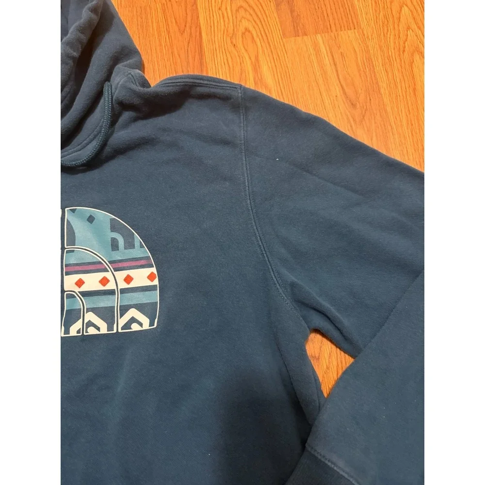 The North Face Half Dome Graphic Hoodie Mens XL Blue Pullover